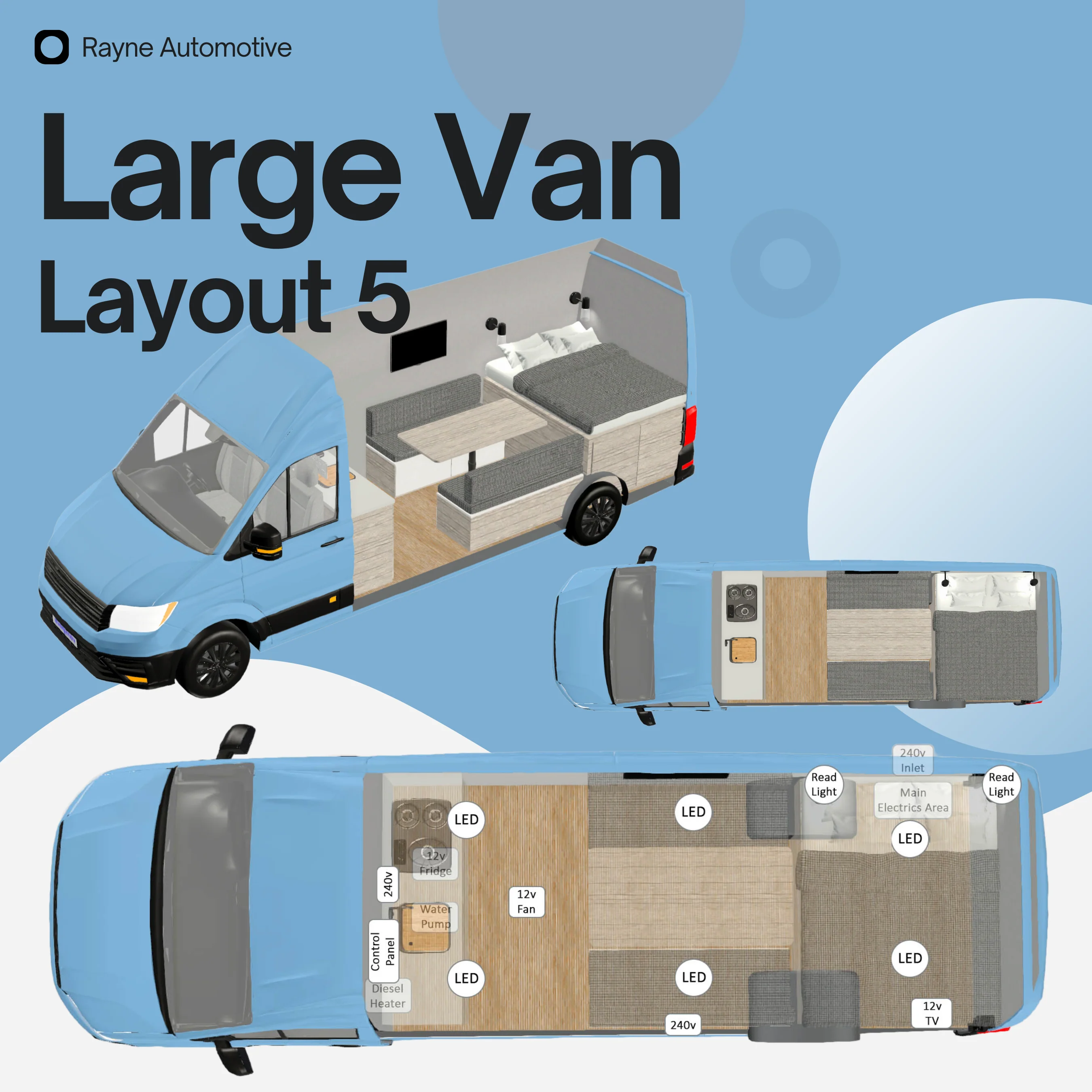 Campervan Electrics Starter Pack for Large Van Gas Cooking Off-Grid Pre-Wired - Image 6