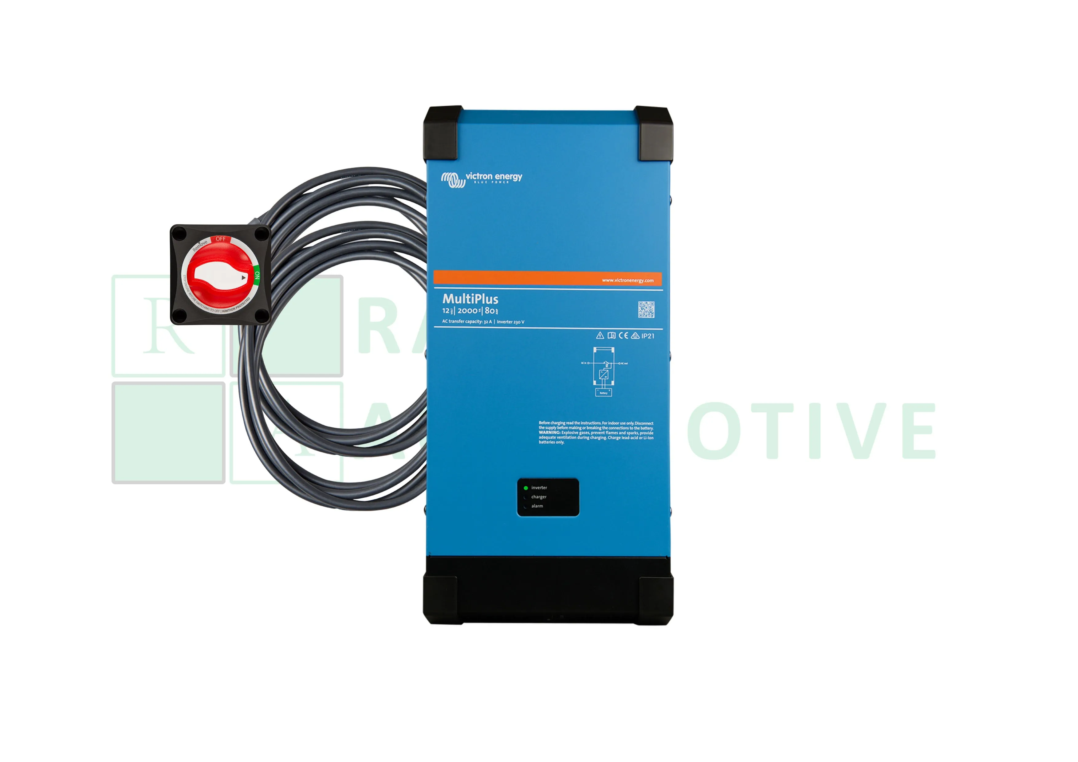 Victron Multiplus 12V-230V 2000Va - With leads, battery switch and programmed charger. - Image 2